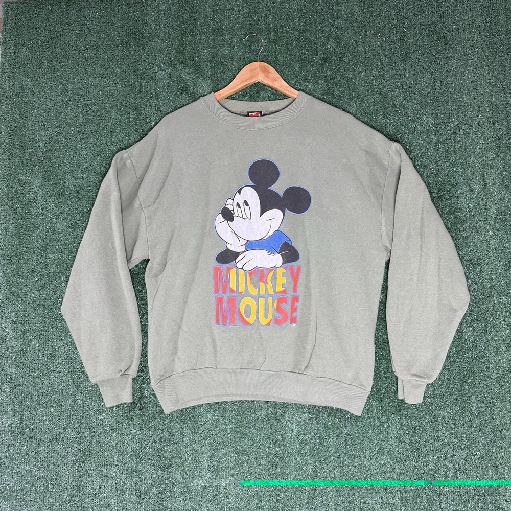 VTG Disney Mickey Mouse Sweatshirt Crewneck Adult XL Fits Like L Micky Unlimited